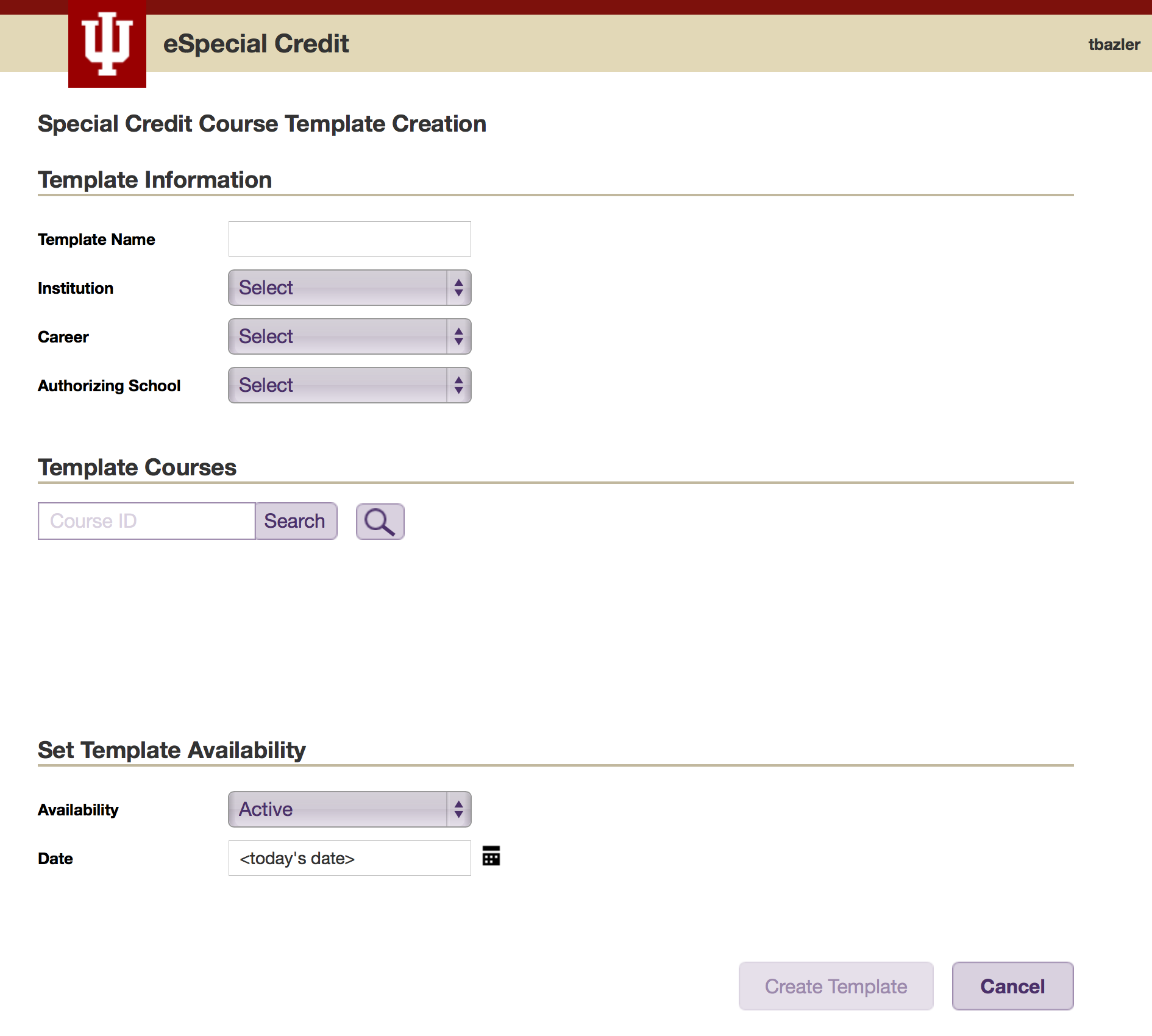 Course Data Wireframe